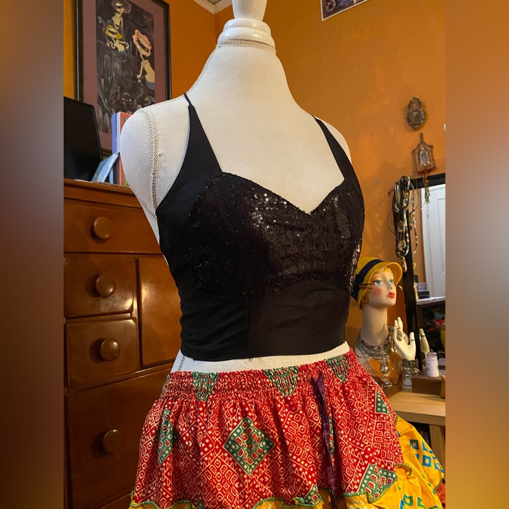 Sparkly Sequined Sari Blouse